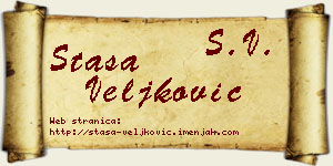 Staša Veljković vizit kartica